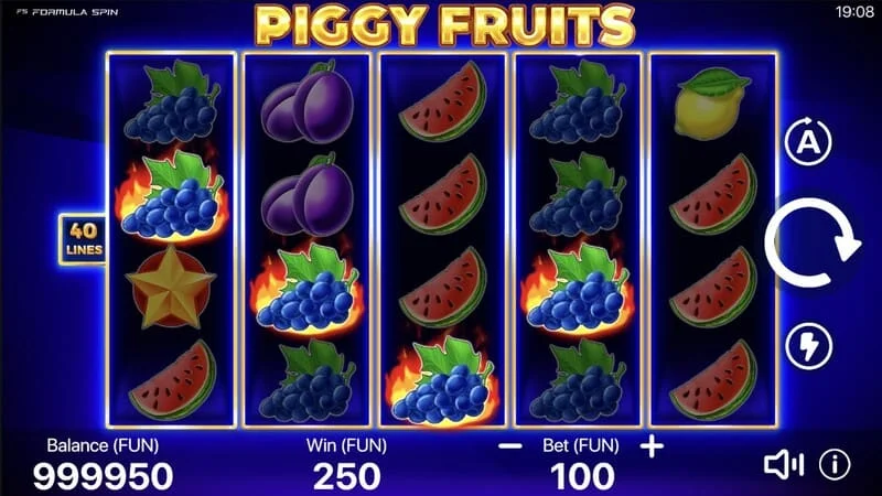 Piggy Fruits - start av huvudspelläget